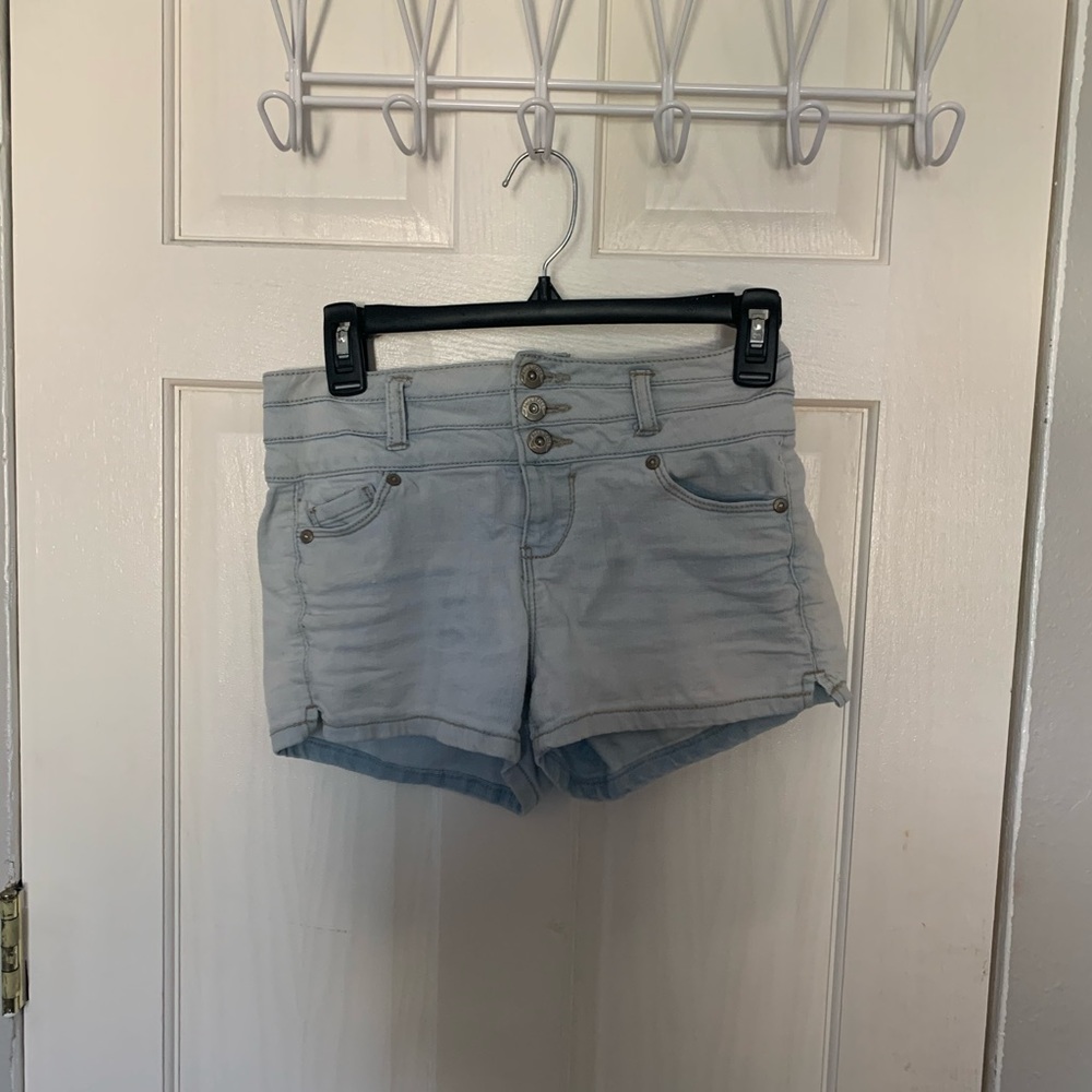3 button up jean shorts size S